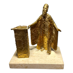Late 20th Century Nancy Schon "The Cantor" #5/18 Judaica Bronze World Famous Sculptor