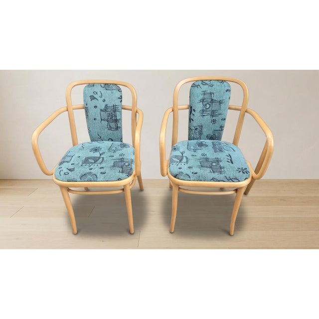 Wood Vintage Armchairs by Josef Hoffmann for Ton, 1920s, Set of 6 For Sale - Image 7 of 9