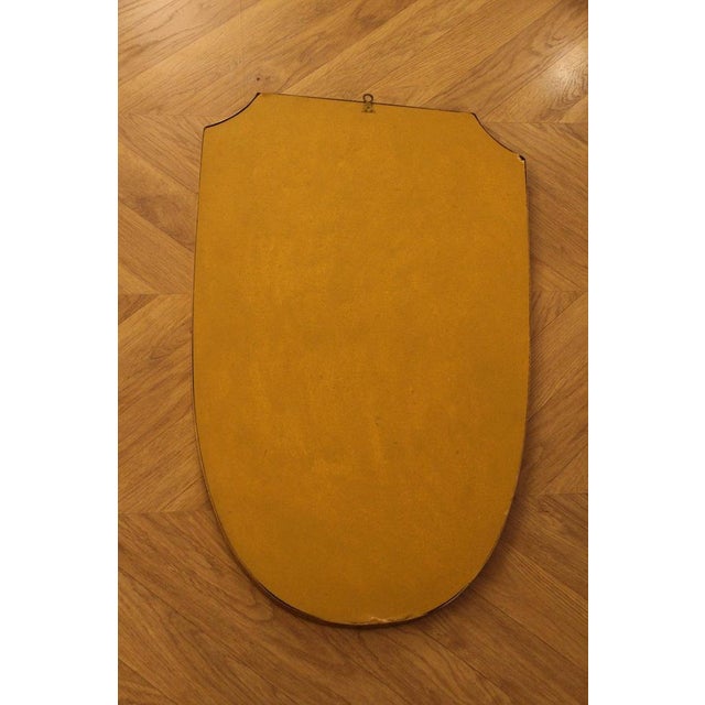 Brass Wall Mirror in the style of Gio Ponti, 1950s For Sale - Image 15 of 18
