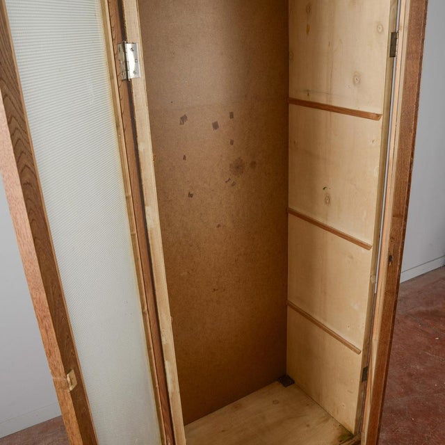 Brown Vintage Cabinet in Glass For Sale - Image 8 of 9