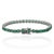 Not Yet Made - Made To Order Contemporary 9.18 Ct Round Cut Emerald Line Tennis Bracelet - May Birthstone Gift For Sale - Image 5 of 13