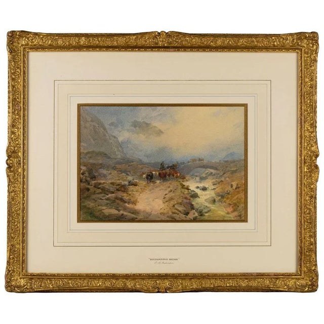 Thomas Miles Richardson Junior, Returning Home, 1851, Watercolour, Framed For Sale - Image 4 of 4