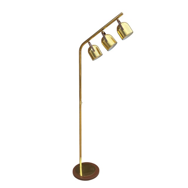 Mid-Century Atomic Space Age Brass Spotlight Arch Floor Lamp by Clover For Sale - Image 12 of 12