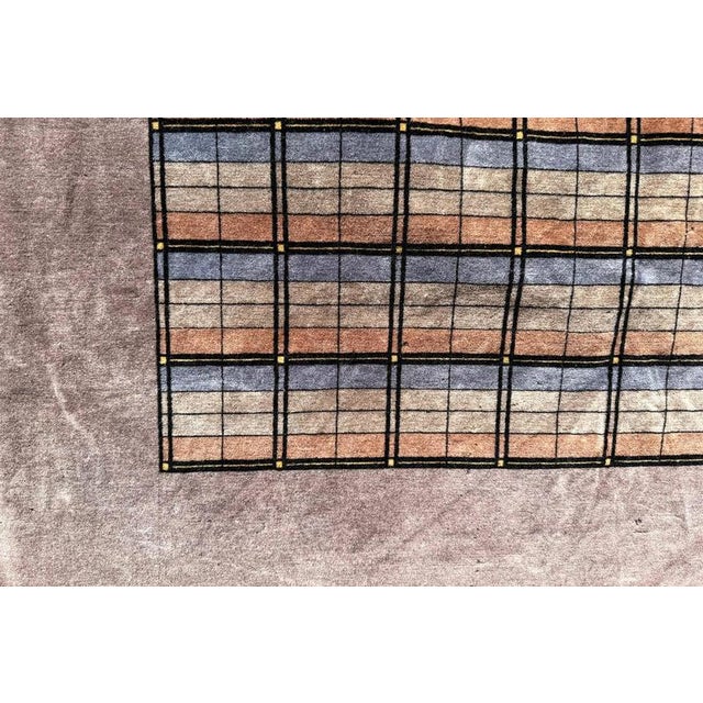 Divan Blanket in Velvet with Plaid Decor, Germany, 1928 For Sale - Image 10 of 12
