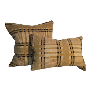 19Thc Double Sided Wool Horse Blanket Pillows -Two
