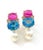 Christina Addison Medium 18kt Yellow Gold Gum Drop™ Earrings With Pink Topaz and Diamonds With Detachable Pearls For Sale In New York - Image 6 of 12