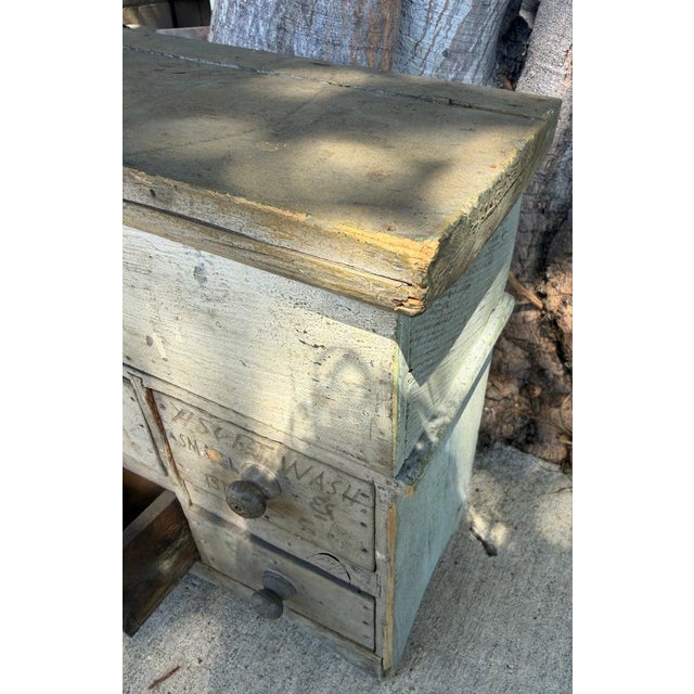 Late 19th Century Original Painted Apothecary Cabinet/Trunk For Sale - Image 4 of 10