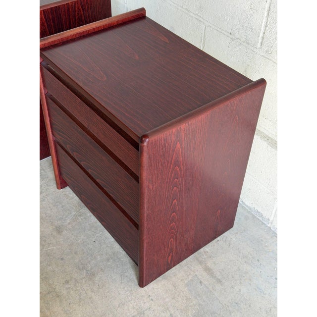 Mid-Century Modern Pair of Vintage Danish Modern Wooden Nightstands / Bedside Tables For Sale - Image 3 of 10