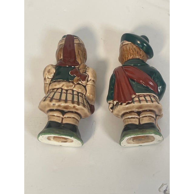 Folk Art 1950s Irish /Scotish Folk Art Salt Papper Sgakets For Sale - Image 3 of 5