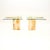 Mid-Century Modern Vintage Italian Travertine and Brass Side Tables from Artedi, 1970s, Set of 2 For Sale - Image 3 of 12