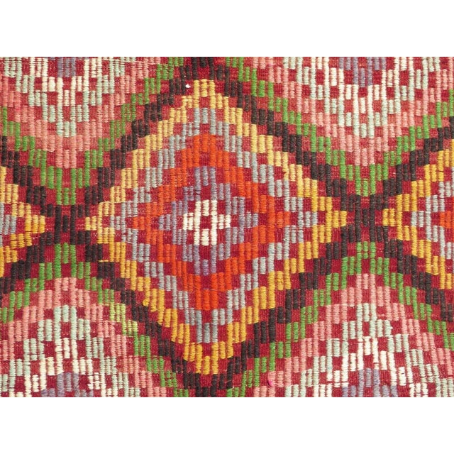 Traditional 1960s Vintage Turkish Handmade Kilim Rug - 61"x118" For Sale - Image 3 of 13
