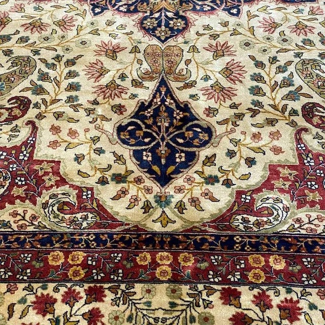 Textile 2010s Handwoven Persian Kerman Shah Style Rug 8’0″ X 10’0″ For Sale - Image 7 of 11