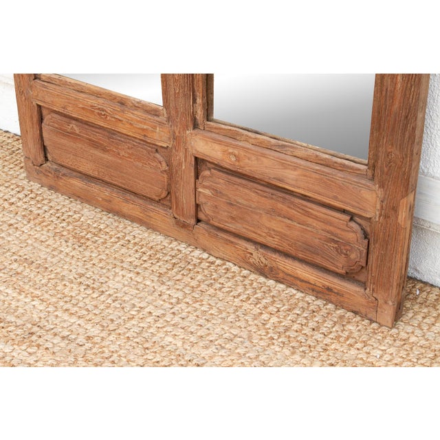Early 1800's Double Arch Tall Haveli Mirror For Sale In Los Angeles - Image 6 of 7