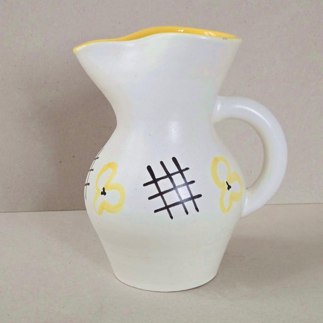 Vintage Ceramic Pitcher by André Baud for Vallauris, 1950s For Sale - Image 4 of 13