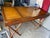 Vintage Campaign Distressed Leather Top Bamboo Executive Desk by Drexel Heritage For Sale - Image 11 of 18