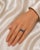 Modern Late 20th Century 14K White Gold Graduated Sapphire Diamond Band Ring, Size 6.75 For Sale - Image 3 of 3