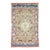 Galerie Shabab Collection Mid-Century Persian Folk Rug With Cerulean Blue, Grey, Pink, and White Tones For Sale