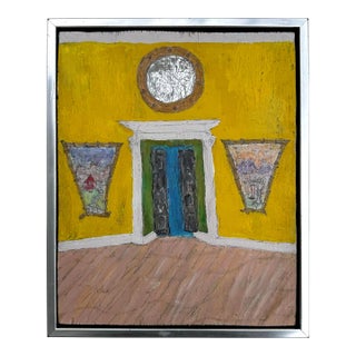 Whimsical Yellow Interior Painting For Sale