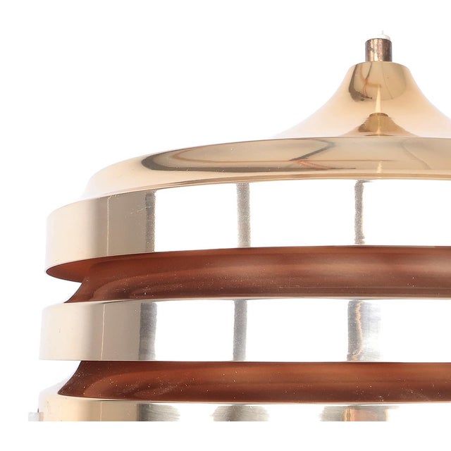 Golden Layered Pendant Lamp by Carl Thore for Granhaga, 1960s For Sale - Image 6 of 8