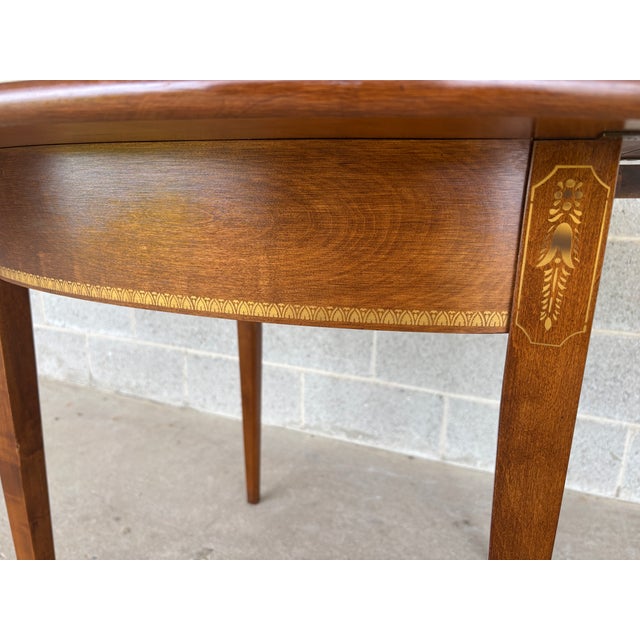 Hitchcock Harvest Maple Hepplewhite Style Drop Leaf 42" Dining Table For Sale - Image 9 of 12