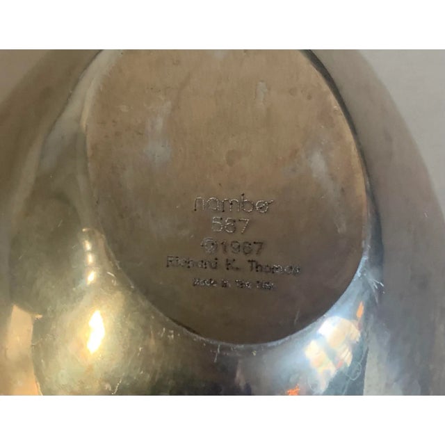 1960s Mid-Century Modern Cast Metal Nambe Bowls by Richard K Thomas - Set of 2 For Sale - Image 10 of 13