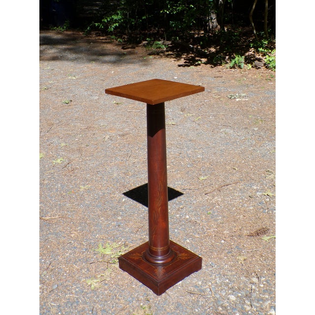 Early 20th Century Antique Art Nouveau Mahogany Pedestal Plant Bust Stand For Sale - Image 5 of 18