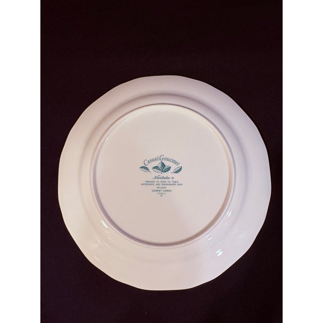 Shabby Chic Gourmet Garden Dinner Plate Featuring Irises From Noritake For Sale - Image 3 of 6