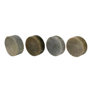 Set of 4 Stone Carved Round Shape Sample Display Art Paperweight
