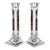 Vintage Austrian Toscany Lead Crystal Geometric Candlesticks – Pair For Sale