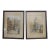 Vintage 1946 Colored Pencil Drawings of German Cityscapes - a Pair, Framed For Sale