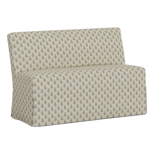 Slipcover for Stoffer Home x Cloth & Company for Lindy Dining Banquette in Francie Floral Blue For Sale