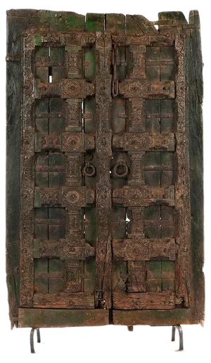 Wood Door on Steel Base