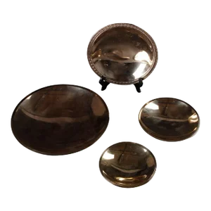 1930s Just Andersen Bronze Chargers- Set of 4