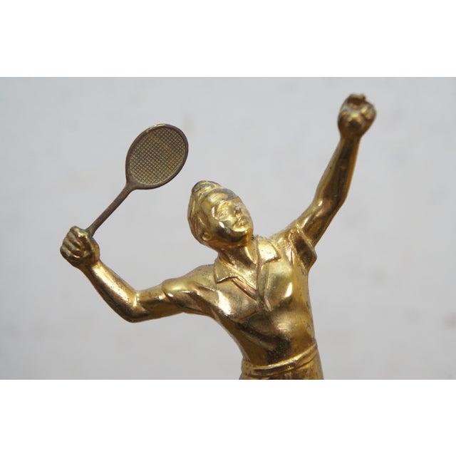 Large Mid Century Dodge Inc. No. 3 Single-Column Tennis Singles Trophy 18" For Sale - Image 9 of 13