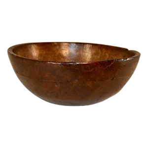 18th Century American Hand Turned Burl Bowl