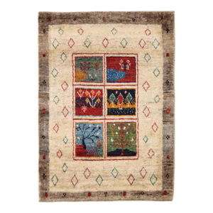 Vintage Hand-Knotted Persian Gabbeh Rug 2'2" X 3'1"