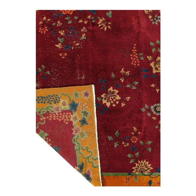 Art Deco Early 20th Century Antique Chinese Art Deco Rug For Sale - Image 3 of 4