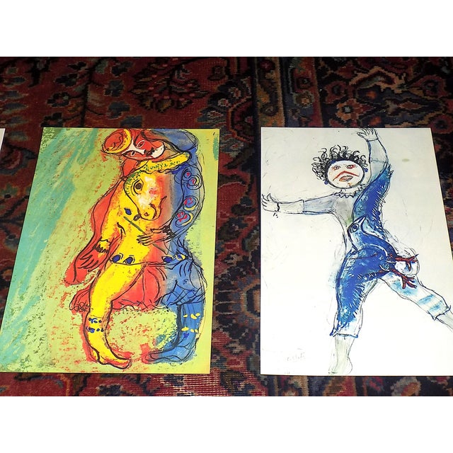 Mid-Century Modern Vintage Mid 20th Century Abstract Marc Chagall Lithographs - Set of 9 For Sale - Image 3 of 9