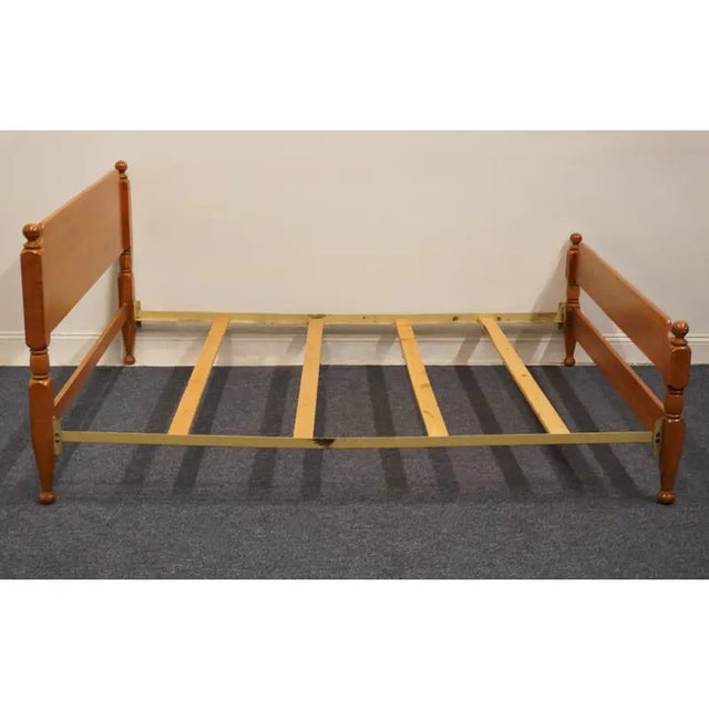 Mid 20th Century Ballman Cummings Solid Maple Early American Colonial Style Full Size Bed For Sale - Image 5 of 9