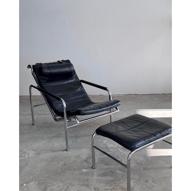 Genni Chair in Leather and Chrome by Gabriele Mucchi for Zanotta, 1970s For Sale - Image 6 of 17