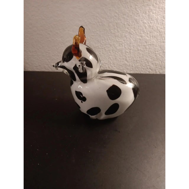 1980s 1980s Art Glass Cow Figurine For Sale - Image 5 of 6