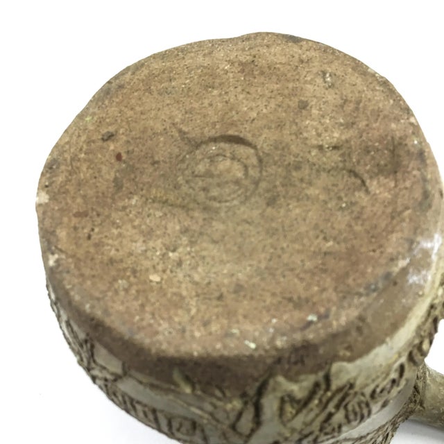 Hand Thrown Pottery Dragon and Phoenix Chinese Style Pitcher For Sale - Image 12 of 13