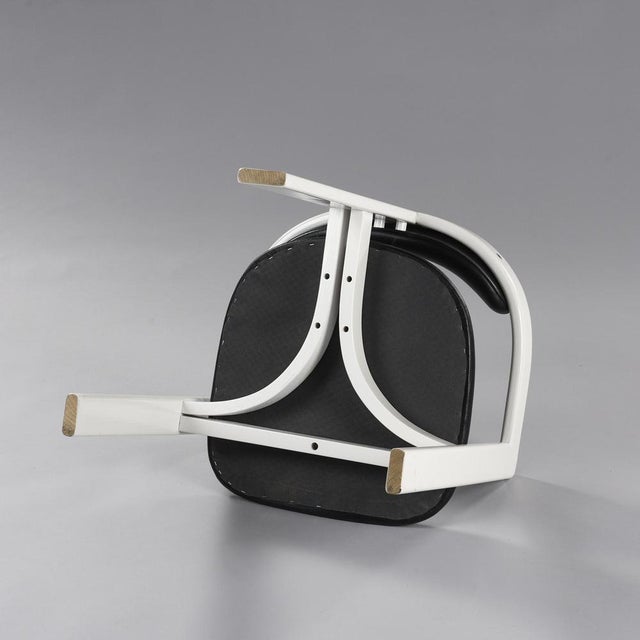 Italian Black Faux Leather Lounge Chair, 1960s For Sale - Image 9 of 11