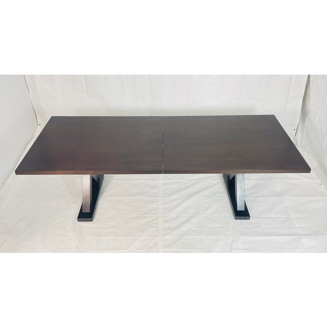 2010s Christian Liaigre “Courier” Solid Oak Dining Table for Holly Hunt, Usa For Sale - Image 5 of 18