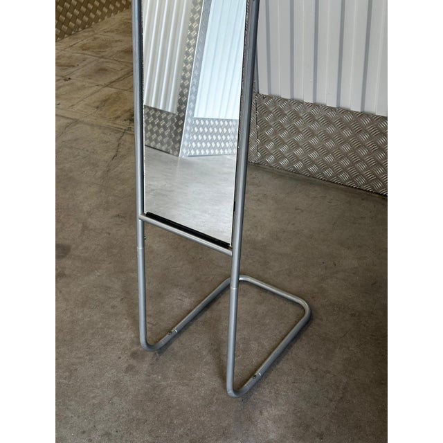 Modernist Cheval Mirror in Grey Tubular Metal, 1970s For Sale - Image 15 of 18