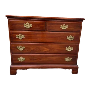 Statton Furniture Federal Style Solid Cherry Chest of Drawers Vintage 1970