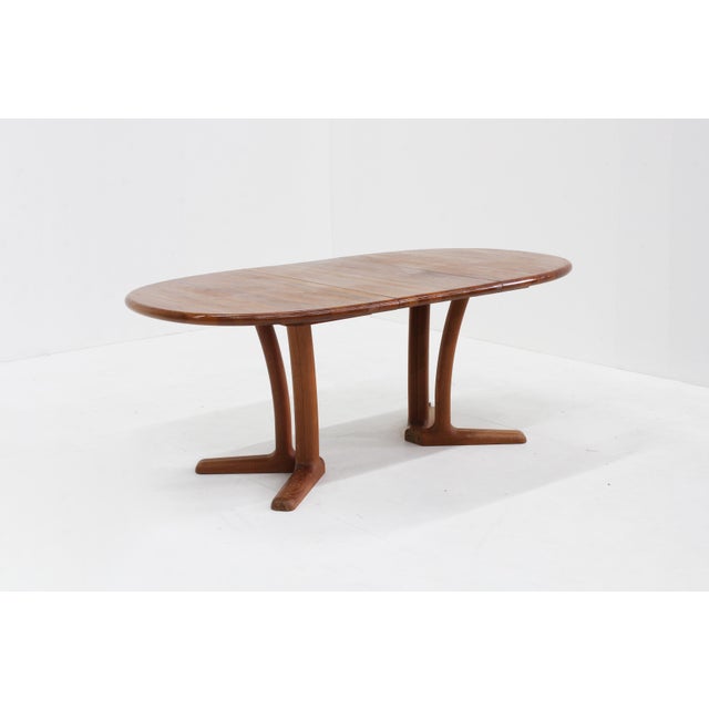 Vintage Danish Oval Extendable Dining Table in Teak from Dyrlund, 1960s For Sale - Image 10 of 10