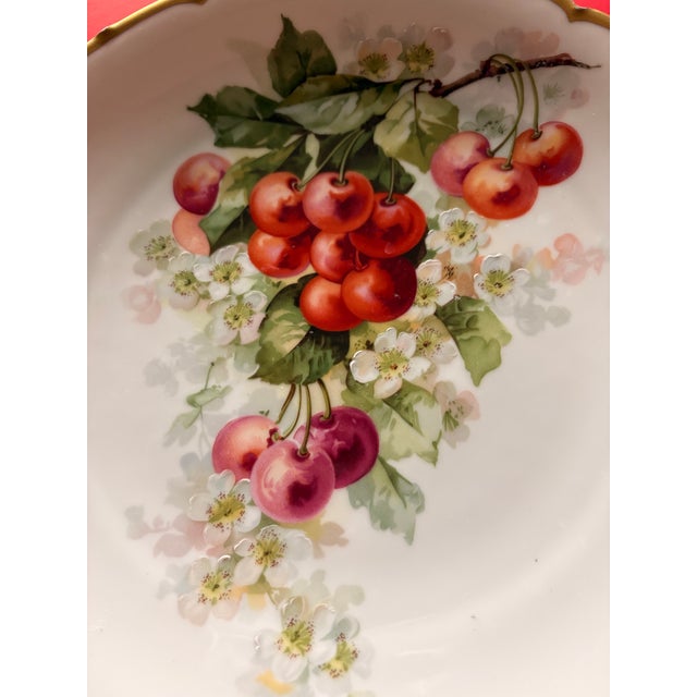 Magnificent, large antique porcelain cake charger/chop plate crafted by the renowned Porzellanfabrik Tirschenreuth factory...