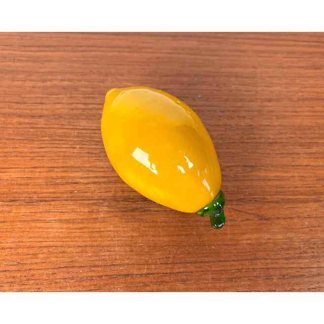 Vintage Italian Murano Art Glass Lemon, 1970s For Sale - Image 11 of 14