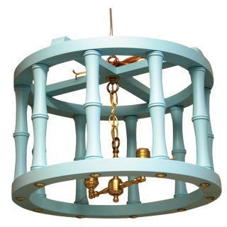 "Yachtsman" Wooden Bamboo Pendant Light For Sale